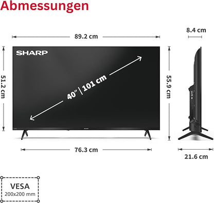 Sharp 40HE3745E – 40" QLED Smart TV Powered by TiVo