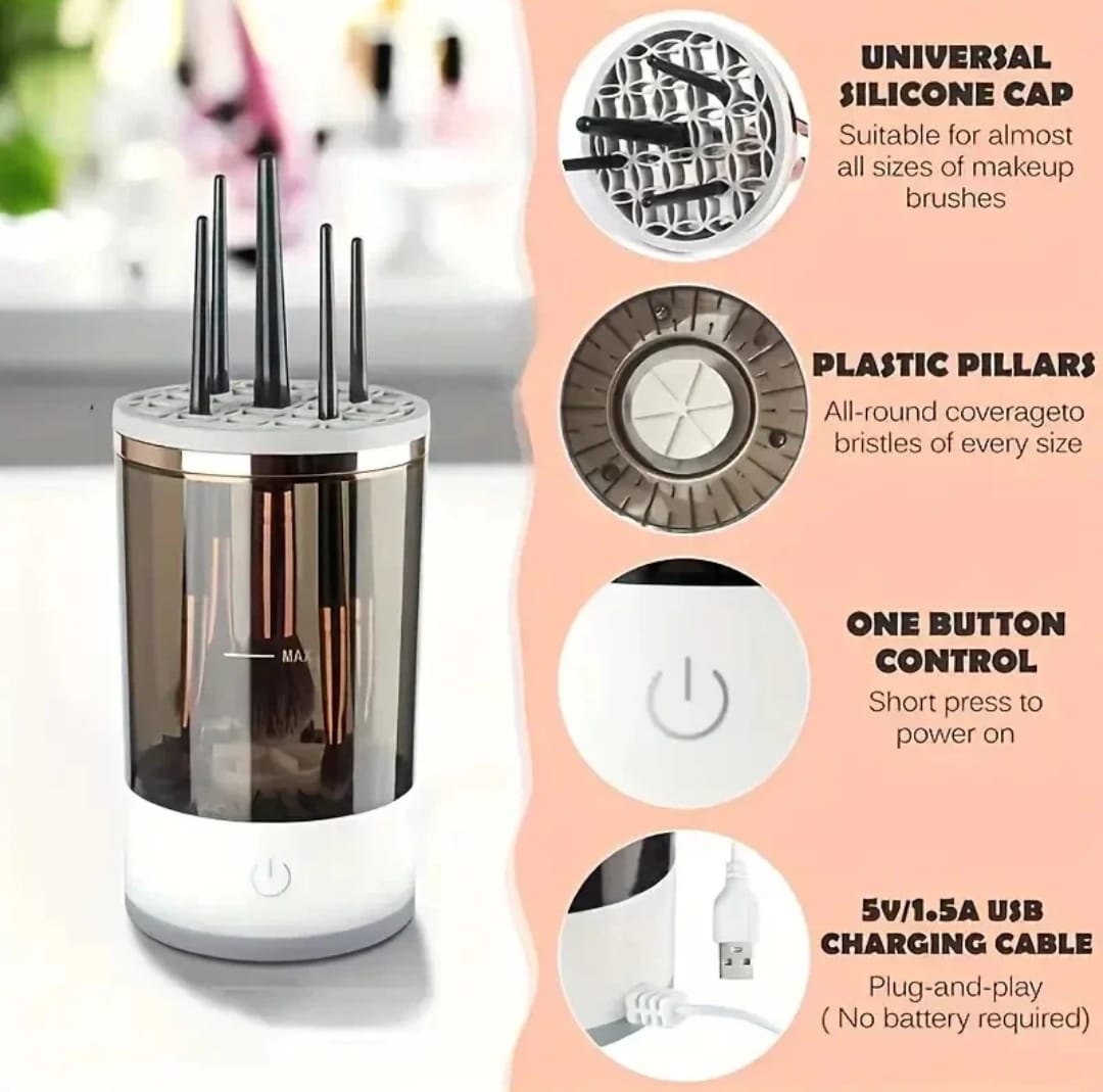 Electric Makeup Brush Cleaner – Effortless Cleaning for Healthier Skin